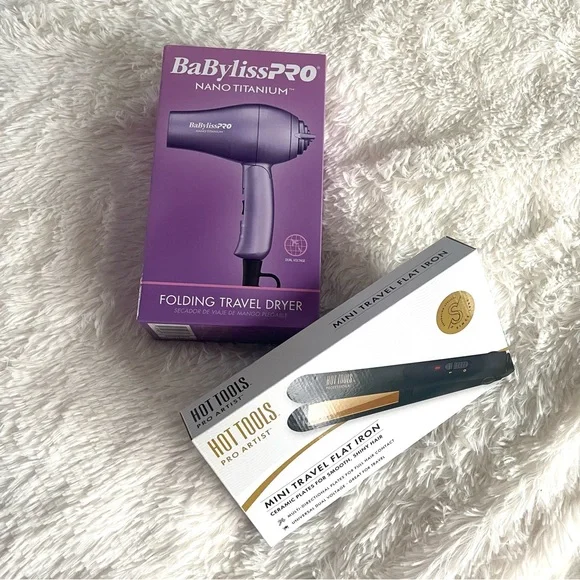 BaByliss Pro mini travel dryer and Hot Tools mini travel flat iron - Picture 2 of 7